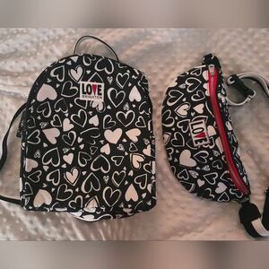 Brighton Love Heart Backpack and Waist Bag Set